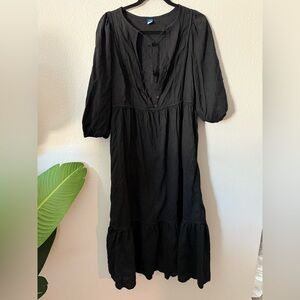 Old Navy Black Long Sleeve Dress